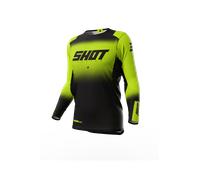 Shot Aerolite Ultima Motocross Jersey, black-yellow, size M for Men