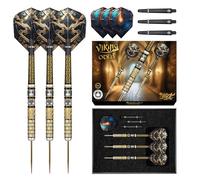 Shot! Viking Odin Steel Tip Dart Set-95% Tungsten Barrels Professional Darts for Bristle Dartboard (23, Grams)