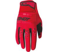 Shot Vision Motocross Gloves, red, size L for Men