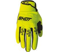 Shot Vision Motocross Gloves, yellow, size 3XL for Men