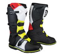 SHOT X10 2.0 MOTOCROSS BOOTS ADULT BLACK / RED / WHITE / YELLOW MX ENDURO BOOTS