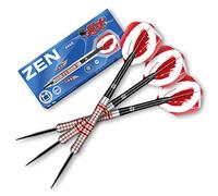 Shot! Zen Enso Steel Tip Dart Set 80% Tungsten Pro Throwing Darts Steel Tip Set Professional - Made in New Zealand - Designed Dart Flights for Women & Men - Metal Tip Bar Darts for Adults
