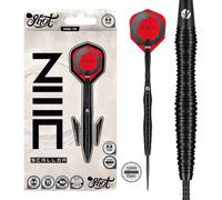 Shot! Zen Scallop Steel Tip Dart Set-90% Tungsten Barrels, Tungsten Barrels Handcrafted Professional Dart Set & Flights, Steel Tip Darts for Bristle Dartboard