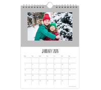 Shot2go 2026 Wall Hanging Photo Calendar Silver - Holds 12 4x6" Photos