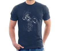 Shotaro Kaneda Staring at Shadow Akira Men's T-Shirt Navy Blue