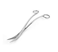 SHOTAY Aquarium Wave Scissor,9.8" Stainless Steel Wave Scissors Aquarium Tank Aquatic Plant Tongs Curved Aquarium Clean Water Grass Scissors Tools for Fish Tank Plants Silver