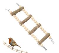 Shotet Ladder Bridge, Parrot Swing Ladder, Wooden Storage Toy Ladder, Lovebirds Finches Chewing Perch Toy, Pet Standing, Resting Bar, Developing Intelligence
