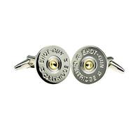 Shotgun Legend Two Tone Cartridge Cap Cufflinks Presented in a Box