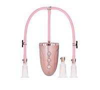 Shots Automatic Rechargeable Clitoral & Nipple Pump Set - Large - Pink