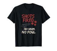 Shots Fired No Harm No Foul Basketball Humor Design T-Shirt