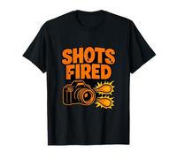 Shots Fired Photography Humor Orange Graffiti Design T-Shirt