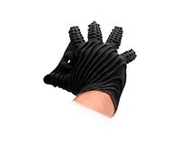 Shots Fist It FST003BLK Masturbation Glove - High Quality Phthalate-Free Silicone - Dotted Texture with Mouth - Black