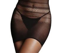 Shots High Lace Neck Net Mini Dress