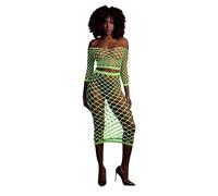 Shots Lingerie Set-OU834GLOOS Neon Green XS/XL