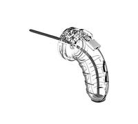 Clear Man Cage 16 4.5" Chastity Cock Cage Penis Device Urethra Sound Penis Plug