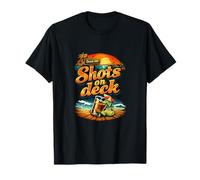 Shots on Deck Tequila Party Crew Beach Bar Sign T-Shirt