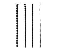 Shots Silicone Spiral Screw Plug Set, Advanced Urethral Sounding, Black, 105 g