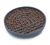 Should We Go? Slow Feeder for Dogs & Puppies, The Slowdown Bowl Silicone Slow Eating, Modern Lick Mat Design, Reduces Gulping, Fits 2.5 Cups, 9.5” Across x 1.5” Tall, Mealtime Challenge, Large-Ocean