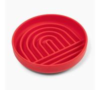 Should We Go? - The Slowdown Bowl - Silicone Slow Feeder for Dogs & Puppies, Slow Eating, Modern Lick Mat Design, Reduces Gulping, Dishwasher Fit, for All Breed, Mealtime Challenge, Medium-Cherry