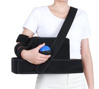 Shoulder Abduction Sling Arm Immobilizer Brace with Hand Rest Adjustable Straps Breathable Sponge Structure for Rotator Cuff Secure Joint Support to Soothe Tension Daily Fit Comfort(Right)