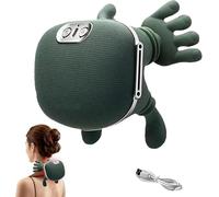 Shoulder and Neck Massager, Bionic Heated Massager, Neck Massager with Fingers, 4D Kneading Massage, Simulates a Real Palm Massage for Comfort, Relax Muscle Tension - Green