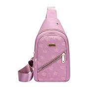 Shoulder Backpack - Waterproof Oxford Fabric, Slim Profile, Earphone Holder | Shoulder Backpack, Hands-Free Carrying Equipment, Jogging Sessions, City Trips, Routes, pink, Please refer to the