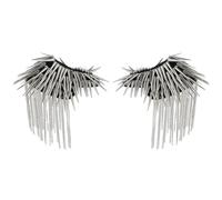 Shoulder Badge 1 Pair Shoulder Board Punk Goth Rivet Spike Stud Epaulet Costume Acc Brooch Mark Tassel Chain Badges(StyleA-Gold)