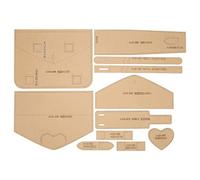 Shoulder Bag Acrylic Template Pattern, High Strength Transparent Leather Bag Pattern Kit with 11 Precision Cut Templates for DIY Backpack and Leisure Bag Making