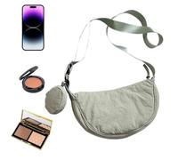 Shoulder Bag Adjustable Compact Nylon Half-Moon Purses | Women Men Messenger Shoulder Compact Casual Day Bag for Work, Dates, Travel, Daily Commute, Shopping, Outdoor, Hiking