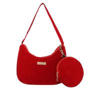 Shoulder Bag Clutch Bag Fashion Women Pure Colour Chain Design Underarm Bag Small Hobos Handbag Y2k Bag Shoulder Bags Purses Under the Arms Armpit Bag, red, One Size
