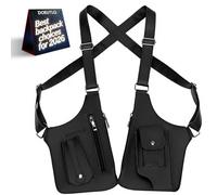 Shoulder Bag for Men Premium Leather Adjustable Underarm Holster Satchel Women Anti Theft Strap Under Arm Double Concealed Carry Sling Pack Armpit Small Wallet Vest Purse Pick Pocket Proof Cell Phone