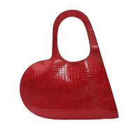 Shoulder Bag for Women Heart-Shaped Underarm Bag PU Leather Solid Color Trendy Clutch Purse for Work Travel