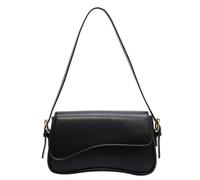 Shoulder Bag for Women - PU Leather Crossbody Hobo Purse with Adjustable Strap, Zipper Closure - Trendy Small Handbag Clutch in Black
