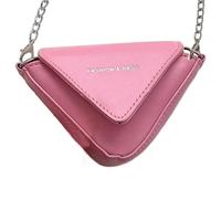 Shoulder Bag for Women, Shoulder Bag Under Arms | PU Leather Triangle Shaped Small Handbag, Elegant Shoulder Bag for Mobile Phone, Wallet and Keys, Pink, Se référer au descriptif