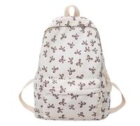 Shoulder Bag Handbag Bow Backpack for Girls - Cute Preppy Backpack for Women Back to School Aesthetic Shack Fancy Large Bookbag(2) (Khaki, One Size)