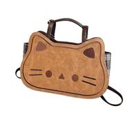 Shoulder Bag Leather | Cat Handbag Purse - Shopping Bag,for Work Shopping Travel School College Gathering Party Women Girls Ladies Mom