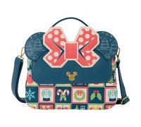 Shoulder Bag Loungefly Mickey Mouse Holiday Bleu 28,96x7,62x21,08 cm