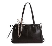 Shoulder Bag PU Leather Boston Bag Tote Handbag for Women Travel Work (Coffee)
