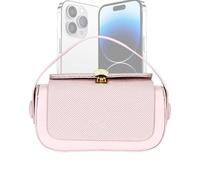 Shoulder Bag - Shoulder Sling Bag Reusable Sling , Multi-Use Fabric Flap Top Handle Clutch Zip Portable for Women Business Wedding Outdoor, pink, Siehe Beschreibung
