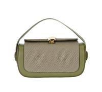 Shoulder Bag, Sling Tote, Fabric Flap, Top Handle, Purse, Zipper Closure, Ladies Accessory, 8.27 x 5.12 x 2.76 Inches, Women's Business, Weekend Use, Wedding Style, Green, Siehe Beschreibung