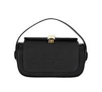 Shoulder Bag, Sling Tote, Fabric Flap, Top Handle, Purse, Zipper Closure, Ladies Accessory, 8.27 x 5.12 x 2.76 Inches, Women's Business, Weekend Use, Wedding Style, black, Siehe Beschreibung