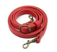 Shoulder Bag Straps Crossbody Bag Strap Adjustable Leather Bag Strap with Metal Swivel Lobster Clasp for DIY Handbag Bag Handle (Red)