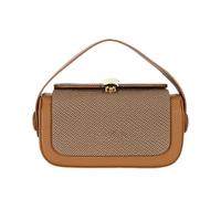 Shoulder bag - stylish tote bag Comes with fabric flap, zipper closure and top handle A versatile clutch bag for women Perfect for business, weekend, casual, Brown, Se référer à la description