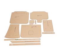 Shoulder Bag Template, 12PCS Clear Acrylic Stencil Set with Cutting Lines for Leather Craft, Handbag Pattern Guide