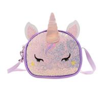 Shoulder Bag Unicorn Shoulder Strap Purse Crossbody Bag Unicorn Princess Gift for Teens Girls,Purple