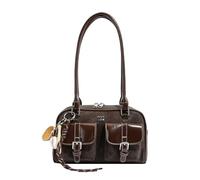 Shoulder Bag Y2k 90s Retro Top Handle Bag Leather Boston Bag Multiple Pockets handbags Y2k Underarm Purse