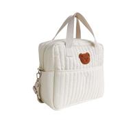 Shoulder Bags Changing Bag Embroidered Pattern Mother Bag Large Capacity Cosmetic Storage Handbag Women Crossbody Parent Organiser, Single Bear, Small