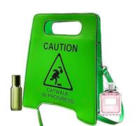 Shoulder Bags for Women - Leather Tote With Stop Warning Sign, Fashion Handbag, Fancy Shoulder Bag, Leather Shoulder Bags, Fashion Shoulder Bags For Women, Green, Se référer à la description