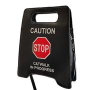Shoulder Bags for Women - Leather Tote With Stop Warning Sign, Fashion Handbag, Fancy Shoulder Bag, Leather Shoulder Bags, Fashion Shoulder Bags For Women, Black, Se référer à la description
