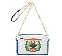 Shoulder Bags for Women Vegan Leather Croos Waterproof Body Bags Shoulder Bags West Virginia State Flag WV
